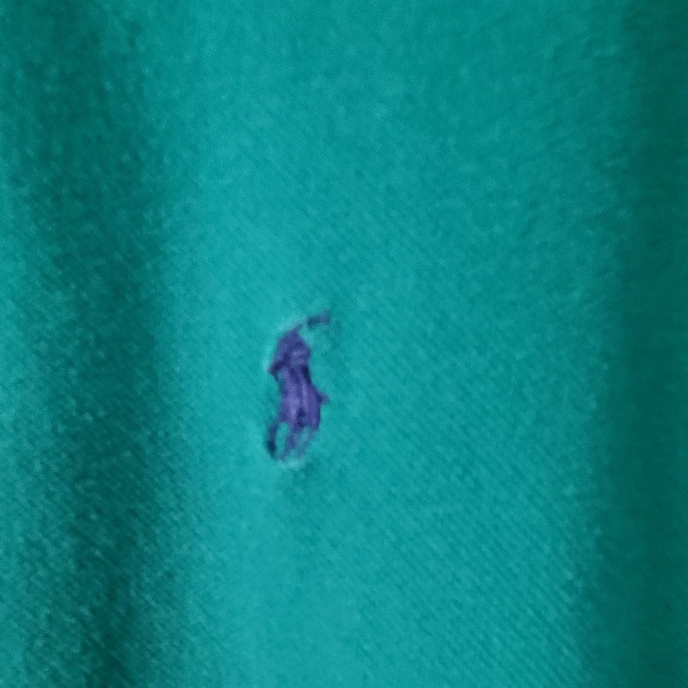 Polo Ralph Lauren Green Polo Navy Logo - Picture 2 of 5